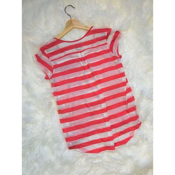 Mesh & Cotton striped Funky Tee - Picture 3 of 3